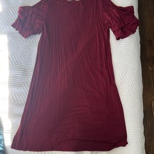 Women’s Alya Cold Shoulder Dress with Flutter Sleeve